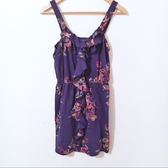 Express Floral Dress Purple - Picture 1 of 5